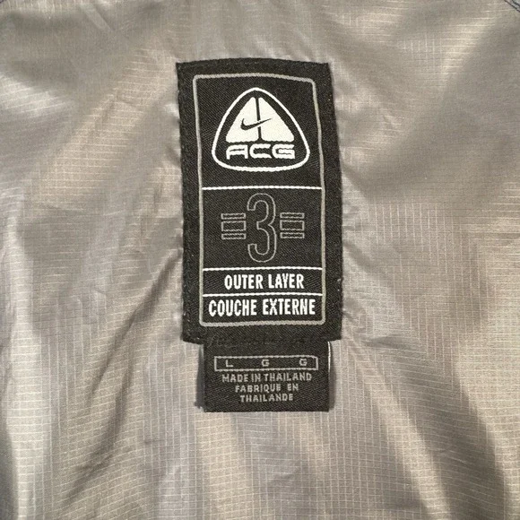 Vintage Nike ACG Outer Layer 3 Mens Large Windbreaker Jacket Gorp Sport‎ Blue